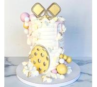 2 Pcs Pickleball Cake Topper - Acrylic Pickleballs & Paddles- Birthday Cake Topper with Pickleball and Paddles Party Decorations Sport Theme Birthday Decorations