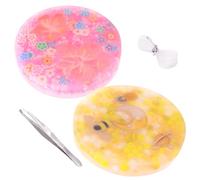 2 PCS Picky Pad, Fidget Toys for Adults Round Picky Pad Fidget Toy with Tweezer Reusable Sensory Toys Stress and Anxiety Relief Toy for Adults Kids