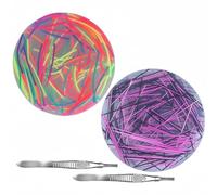 2 Pcs Picky Pad Skin Picking Fidget Toys with Tweezers & String Silicone Picking Pad for Adults Kids Stress & Anxiety Relief Silicone Sensory Pads for Skin Picking Dermatillomania Trichotillomania (D)