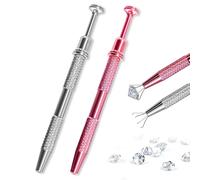 2 Pcs Piercing Ball Grabber, Piercing Ball Screw Holder Tool, Piercing Removal Tool, Grabber Pen Stainless Steel 4 Prongs Claw Tweezers for Jewelry Craft