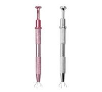 2 PCS Piercing Ball Grabber Tool, Ic Chips Grabber Pen with 4 Prongs Claw Tweezers for Electronic Components, Jewelry, Diamonds, Pearls, and Gems