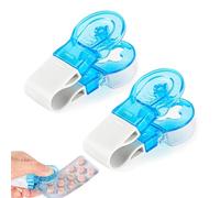 2 PCS Pill Popper for Blister Packs, Pill Pusher, Blister Pack Opener, Pill Poppers for Tablets, Portable Pill Taker Remover, Tablet Assistance Tool for the Elderly (Blue)