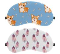 2 PCS Pink Peacock Pattern Sleep Mask Cover, Eye Mask for Men Women, Breathable Sleeping Eye Masks, Zero Eye Pressure for Sleeping