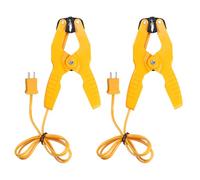 2 pcs Pipe Clamp Thermocouple K-Type Thermocouple Sensor Temperature Lead Pipe Clamp, 13/8", -40°F to 392°F (-40°C to 200°C). HVAC Tool, Thermometer, Klein Temperature Clamp