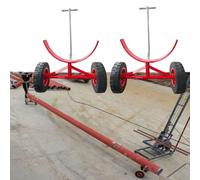 2 PCS Pipe Mover Dolly - Heavy-Duty Transporter for Fire Pipe, Solid Tires, Easily Move Heavy Iron/Steel/PE Pipes, Pipes Mover Transporter Truck for Industrial Use(Pipe diameter: 43cm/1000KG)