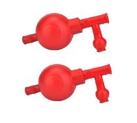 2 Pcs Pipetting Ball Quantitative Suction Bulb, 3 Valves Lab Rubber Pipette Filler Bulb for Accurate Liquid Transfer Laboratory Tool (Red)