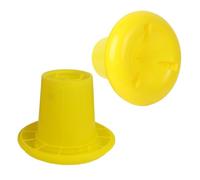 2 Pcs Plastic Chicken Feeder for Chickens and Geese, Yellow Outdoor
