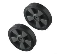 2 Pcs Plastic Grill Wheels Replacement Parts For Charbroil Gas Grills And Other Brands 195mm Outer Diameter Heat Resistant Casters For Backyard Bbq Cooking Equipment Easy Install Black Color