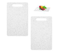 2 Pcs Plastic Mini Chopping Boards, for Kitchen and Camping Food Prep,White
