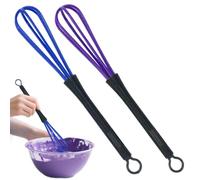 2 Pcs Plastic Mini Whisk Durable Manual Multifunction Balloon Set Kitchen or Hair Dye