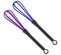2 Pcs Plastic Mini Whisk Durable Manual Whisk Multifunction Balloon Whisk Set for Kitchen or Hair Dye(Random Color)