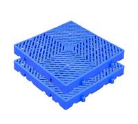2 PCS Plastic Pallets, Waterproof Storage Grid Pad, HDPE Nestable Breathable Floor Grid Pallet for Basement Storage for Kennel, Garden, Basement, Patio