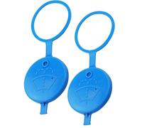 2 Pcs Plastic Replacement Car Washer Bottle Cap, Durable Car Windscreen Washer Fluid Lid Cover Blue, 50mm