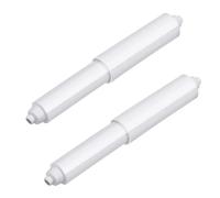2 Pcs Plastic Toilet Tissue Roll Holder & Paper Holder Insert, Spring Loaded Spindle Replacement Roller For Bathroom WC (White)