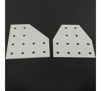 2 Pcs Plate Corner Angle Bracket Connection Joint Strip 12 Holes Silver Joint Board For 4040 6060 Double Groove Aluminum Profile(Black 4080-80t)