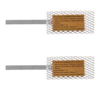 2 Pcs Platinized Titanium Mesh Anode, Rectangular Net with 5.0 Micron Platinum Coating, for Gold Silver Rhodium Electroplating Equipment, Metal Finishing Tool