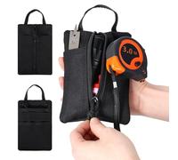 2 Pcs Platy Pocket Organizer, Sturdy EDC Tool Pouch for Men, Neck Wallet with Paracord Lanyard, Holds Flashlight Multitool Pen Notebook(Black 2Pcs)