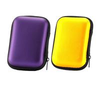 2 Pcs Playing Card Case, Practical Playing Card Box, Waterproof Anti-Scratch Around Protection Suitability Playing Card or Game Card, Card Game Case on The Camping or Outdoor Gaming(Yellow, Purple)