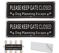2 Pcs Please Close The Gate Sign, 3.5 X 9.8in Please Close The Gate Sign Dog, Please Shut The Gate Signs, Dog Signs For Gates, Uv Protected, Resistant Durable Ink, Weather/Fade Resistant