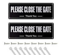2 PCS Please Close the Gate Sign, Personalised Signs and Plaques, Please Shut the Gate Signs, House Shed Door Garden Yard Sign Home Gate Plaque, Personalised Indoor Outdoor Use