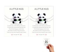 2 PCS Pocket Hug Gift Panda, Little Panda Hug Gifts, Mini Animal Pockets Hugs Decoration, Cute Pocket Keepsake Ornament, Positive Good Luck Gifts, Emotional Support for Friends Lover Birthday (A)