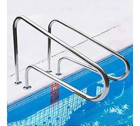 2 PCS Pool Handrail, Swimming Pool Hand Rail Ladder Step Handrail 304 Stainless Steel Perfect Handle Swimming Pool Rail for Swimming Pools Pontoons Docks and More