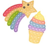 2 PCS Pop It fidget toys, poppet fidget Toy Giant Push Pop Bubble Sensory Toy Set Poppets to Relieve Stress and Anxiety - Fidgets Toys for Toddlers