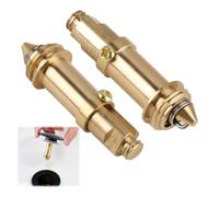 2 Pcs Pop Up Sink Plug Replacement, Brass Click Clack Slotted Plug Bolt Drain Stopper Spares Screw for Bathroom Wash Basin Bathtubs, Universal Fit