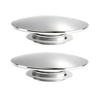 2 Pcs Pop Up Sink Plug Replacement Pop Up Plug Spares Sink Waste 66mm | Bathroom Sink Push Button Chrome Click Clack Basin Waste Drain Stopper Replacement Parts for Wash Basins Bathroom