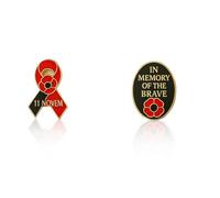 2 Pcs Poppy Badges And Pins, Poppy Brooch, Red Poppyse Lapel Pin, Poppys Badges And Pins 2025, Remembrance Day Poppys Badge Pinss for Never Forget Veterans Remembrance Day Brooch