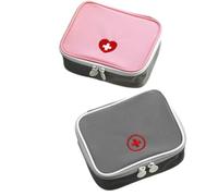 2 PCS Portable First Aid Kit Water Resistant Mini Medicine Storage Bag Lightweight Empty First Aid Pouch Safety Essentials for Travel Hiking Camping Outdoor Activities
