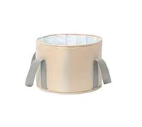 2 Pcs Portable Folding Foot Soak Bath Tub with Heat Preservation Multifunctional Deep Basin Bucket for Home(Beige)