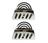 2 Pcs Portable Metal Mosquito Coil Box - Stainless Steel Incense Holder for Home Garden Camping Patio Hanging and Standing Use for Mosquito Coils & Incense Sticks,A