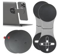 2 Pcs Portable Phone Holder with Foldable Design for Laptop, Detachable Mount for Side Screen Extension, Adsorptive Stand Compatible with All Phones