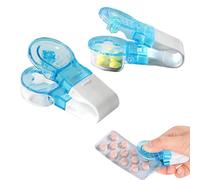 2 Pcs Portable Pill Taker, Pill Popper for Blister Packs Tablet, Pill Cutter for Small Pills, Pills Pack Opener Assistance Tool, No Contact Easy to Take Medicine Out Tool, for Elderly, Disabled