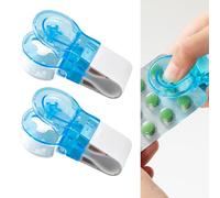2 PCS Portable Pill Taker Remover - Handy Pill Box Popper for Blister Packs, Pill Dispenser Storage Box, Easy Tablet Assistance Tool for The Elderly