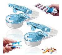2 Pcs Portable Pill Taker, Travel Pill Popper for Blister Packs, No Touch Easy to Take Pill Out, Blister Pack Opener Assistance Tool for The Elderly (Blue)