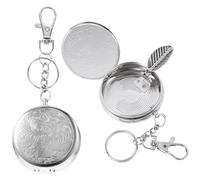 2 Pcs Portable Pocket Ashtray, Mini Travel Ashtray, Metal Cigarette Pocket, Cigarette Ash Container with Lid, Odour Resistant and Mobile, for Travelling, Camping, Smoking Indoors or Outdoors