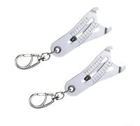 2 Pcs Portable Precise Thread Size,Bolt And Nut Sizer Key Chain Check Keychain Thread Size For Verification Tool