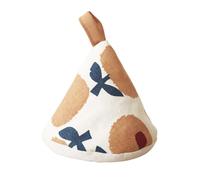 2 PCS Pot Holders Triangles Handle Cap Cotton Anti-scalding Pan Handle Caps Knob Cloth Cover Holders for Pot lids Casseroles Microwave Kitchen (Brown)