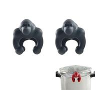 2 Pcs Pot Lid Lifter Silicone Spill Proof Lid Lifter Splash-Proof Steam Release Pan pot lid lifter Kitchen Tool Decoration Pot Lid & Cute Kitchen Accessories (Black)