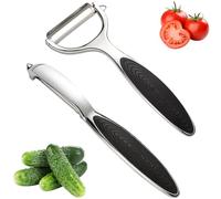 2 Pcs Potato Peelers Vegetable Peeler - Premium Zinc Alloy Y-Shaped Rotatable Multifunctional Apple Peeler, Good Grip & Durable Peeling Tool for Kitchen, Vegetables, Fruits
