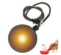 2 Pcs Poultry Chicken Water Heater, 120 V 20W Silicone Winter De-Icer Chicken Water Heating Base Poultry Founts with 70.9 Inch Power Cord for Coop