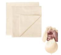 2 Pcs Precut 50 X 50cm Cheese Cloths for Straining,Durable Muslin Cloths for Cooking,Reusable and Washable 100% Unbleached Pure Cheesecloth for Straining Butter,Nut Milk