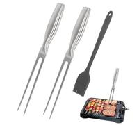 2 Pcs Premium Meat Fork, Stainless Steel Carving Fork, Grill Serving Fork with Ergonomic Handle Meat Cooking Forks Barbecue Forks Ideal Kitchen Utensil for BBQ Roasting Carving Turkey