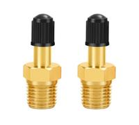 2 Pcs Presta Valve Adapter, 1/4" NPT Male to Standard Brass Air Inflator Adapter, Durable Air Pump Valves Connector, Schrader to Presta Adapters, for Airs Hose, Air Chuck, Airs Compressor Tank