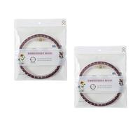 2 Pcs Professional Embroidery Frame Round Embroidery Hoop Beads Painting Needles Work Sewing Project Stone Painting Equipment Set
