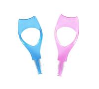 2 Pcs Professional Eyelash Tool Set Mascara Applicator and Comb for Upper Lower Lashes Makeup Kit (1 Pink + 1 Blue)