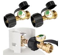 2 Pcs Propane Tank Gauge Brass Leak-Proof Propane Gas Gauge with Luminous Dial Anti-Corrosion for 5-40 Lb Tank