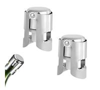 2 Pcs Prosecco Stopper,Keep Fresh & Fizzy,Stainless Steel Sparkling Wine Bottle Saver with Locking Clamp,Reusable Champagne Bottle Stopper,Sparkling Wine Stopper for Home & Bar,Keep Bubbles Fresh